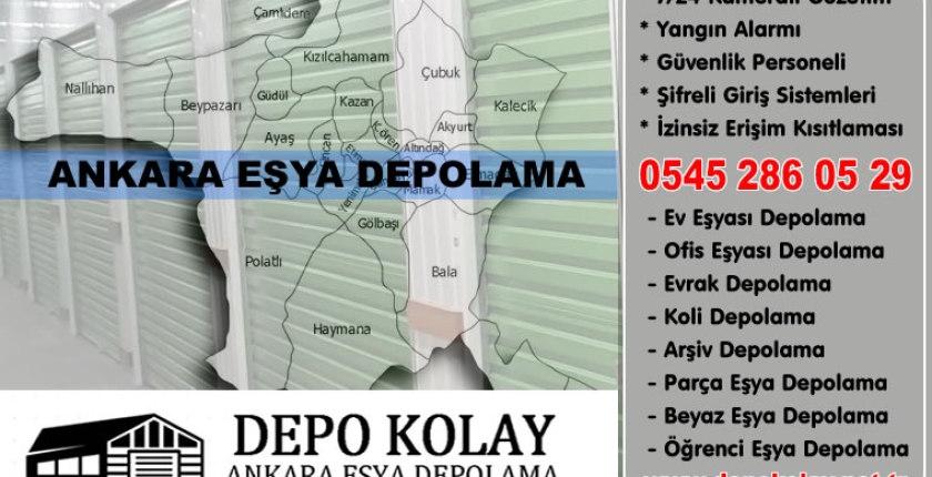 Ankara Eşya Depolama - Depo Kolay