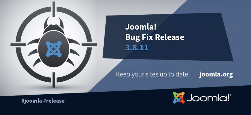 Joomla! 3.8.11 sürümünü yayımlandı