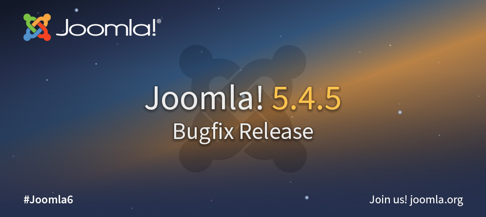Joomla! 5.4.5 hata düzeltme sürümü yayınlandı