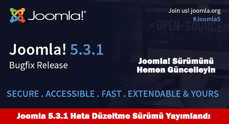 Joomla 5.3.1 Hata Düzeltme Sürümü Yayımlandı